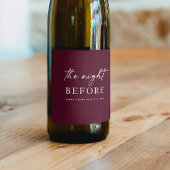 Deep Burgundy Probe Dinner | Nacht vor Weinetikett