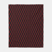 Deep Burgundy Red and Black Woven Pattern Fleecedecke (Vorderseite)