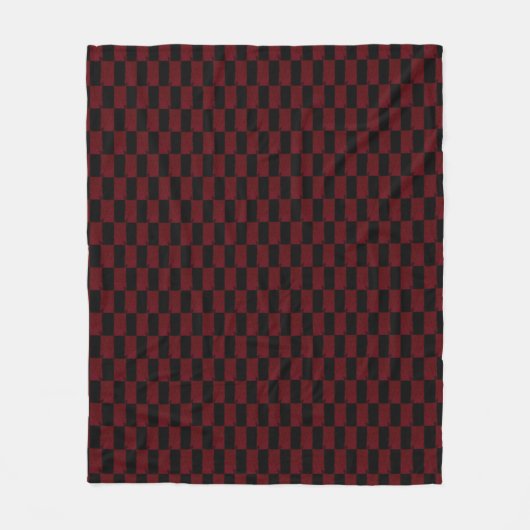Deep Burgundy Red and Black Woven Pattern Fleecedecke (Vorderseite)