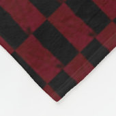Deep Burgundy Red and Black Woven Pattern Fleecedecke (Ecke)
