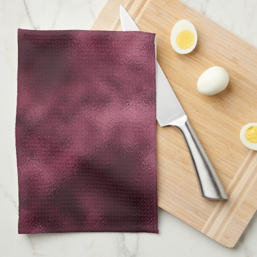 Deep Burgundy Red Christmas Geschirrtuch (Viertel Falte)