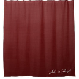 Deep Burgundy Red Solid Color Modern Duschvorhang