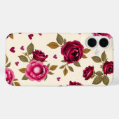 Deep Burgundy Roses Case-Mate iPhone Hülle (Rückseite (Horizontal))