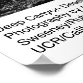 Deep Canyon Wüstenforschungsstation von Ansel Adam Poster (Ecke)