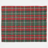 Deep Christmas Red Green Tartan Fleecedecke (Vorderseite (Horizontal))