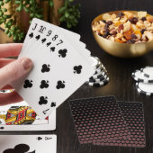 Deep Coffee Polka Dot Modern Black Spielkarten (In Situ)