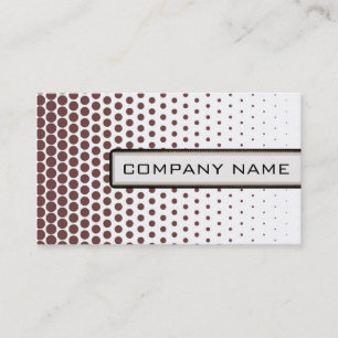 Deep Coffee Polka Dots Elegant Modern White Visitenkarte