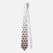 Deep Coffee Polka Dots Modern White Krawatte (Vorderseite)