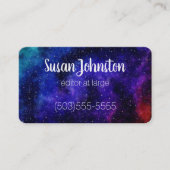 Deep Colorful Galaxy Business Card Visitenkarte (Vorderseite)