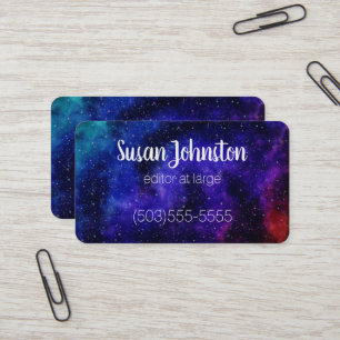 Deep Colorful Galaxy Business Card Visitenkarte