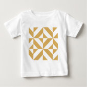Deep Cool Gold Geometric Deko Cube Pattern Baby T-shirt (Vorderseite)
