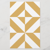 Deep Cool Gold Geometric Deko Cube Pattern Briefpapier (Vorderseite)