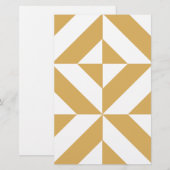 Deep Cool Gold Geometric Deko Cube Pattern Briefpapier (Vorne/Hinten)