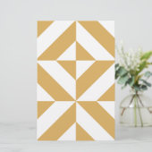 Deep Cool Gold Geometric Deko Cube Pattern Briefpapier (Stehend Vorderseite)