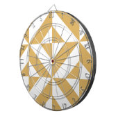 Deep Cool Gold Geometric Deko Cube Pattern Dartscheibe (Vorderseite rechts)