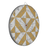 Deep Cool Gold Geometric Deko Cube Pattern Dartscheibe (Vorderseite Links)
