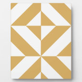 Deep Cool Gold Geometric Deko Cube Pattern Fotoplatte (Vorderseite)