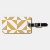 Deep Cool Gold Geometric Deko Cube Pattern Gepäckanhänger (Vorderseite horizontal)