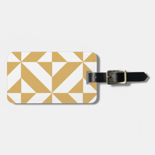 Deep Cool Gold Geometric Deko Cube Pattern Gepäckanhänger