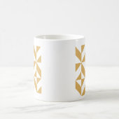 Deep Cool Gold Geometric Deko Cube Pattern Kaffeetasse (Mittel)