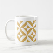 Deep Cool Gold Geometric Deko Cube Pattern Kaffeetasse (Links)