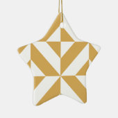 Deep Cool Gold Geometric Deko Cube Pattern Keramik Ornament (Rechts)