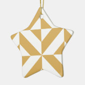 Deep Cool Gold Geometric Deko Cube Pattern Keramik Ornament (Links)