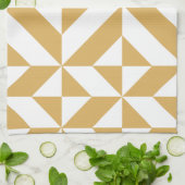 Deep Cool Gold Geometric Deko Cube Pattern Küchentuch (Gefaltet)