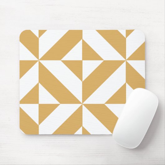 Deep Cool Gold Geometric Deko Cube Pattern Mousepad (Mit Mouse)