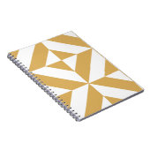 Deep Cool Gold Geometric Deko Cube Pattern Notizblock (Rechte Seite)