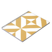 Deep Cool Gold Geometric Deko Cube Pattern Notizblock (Linke Seite)