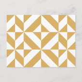 Deep Cool Gold Geometric Deko Cube Pattern Postkarte (Vorderseite)