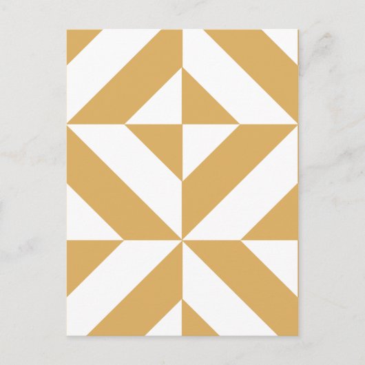 Deep Cool Gold Geometric Deko Cube Pattern Postkarte (Vorderseite)