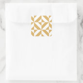 Deep Cool Gold Geometric Deko Cube Pattern Quadratischer Aufkleber (Tasche)