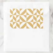 Deep Cool Gold Geometric Deko Cube Pattern Rechteckiger Aufkleber (Tasche)