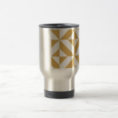 Deep Cool Gold Geometric Deko Cube Pattern Reisebecher (Mittel)