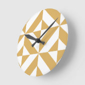 Deep Cool Gold Geometric Deko Cube Pattern Runde Wanduhr (Winkel)