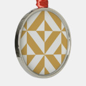 Deep Cool Gold Geometric Deko Cube Pattern Silbernes Ornament (Rechts)
