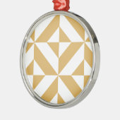 Deep Cool Gold Geometric Deko Cube Pattern Silbernes Ornament (Links)