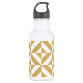 Deep Cool Gold Geometric Deko Cube Pattern Trinkflasche (Vorderseite)