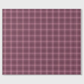 Deep Cranberry Red Tartan Kariert Geschenkpapier (Flach)