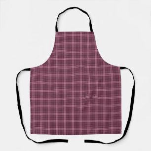 Deep Cranberry Red Tartan Kariert Schürze