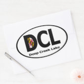 Deep Creek Lake Decal (Set von 4 Jahren) Ovaler Aufkleber (Umschlag)