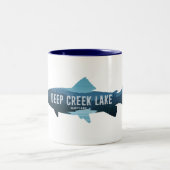 Deep Creek Lake Maryland Fish Zweifarbige Tasse (Mittel)