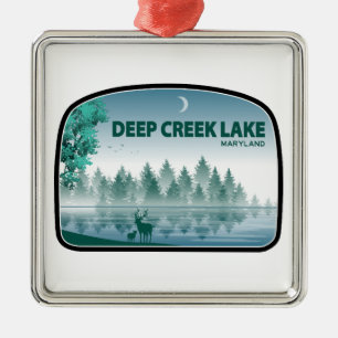 Deep Creek Lake Maryland Hirsche Ornament Aus Metall
