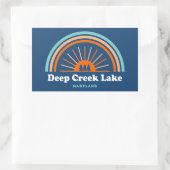 Deep Creek Lake Maryland Rainbow Rechteckiger Aufkleber (Tasche)