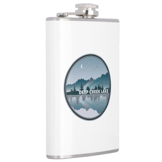 Deep Creek Lake Maryland Reflection Flachmann (Rechts)