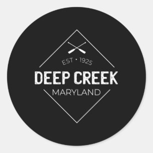 Deep Creek Lake Maryland Runder Aufkleber