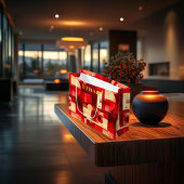 Deep Crimson Abstrakt Geometric Große Geschenktüte