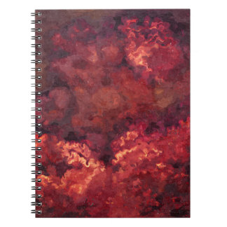 Deep Crimson Fire Cloud Abstrakt Notebook Notizblock